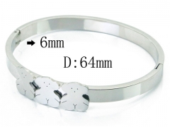HY Stainless Steel 316L Bangle (Bear Style)-HY19B0389HJR