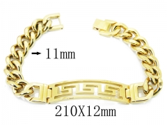 HY Wholesale 316L Stainless Steel ID Bracelets-HY08B0747HLV