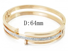 HY Wholesale Stainless Steel 316L Bangle(Crystal)-HY19B0371HPX