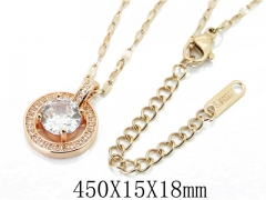 HY Wholesale Stainless Steel 316L CZ Necklaces-HY19N0193PX