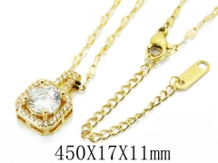 HY Wholesale Stainless Steel 316L CZ Necklaces-HY19N0189PT