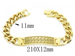 HY Wholesale 316L Stainless Steel ID Bracelets-HY08B0748HLX