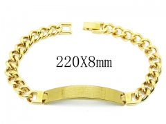 HY Wholesale 316L Stainless Steel ID Bracelets-HY08B0738HIA