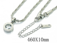 HY Wholesale Stainless Steel 316L CZ Necklaces-HY19N0206PE