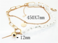 HY Wholesale Stainless Steel 316L Necklace With (Pearl)-HY19N0235HJC