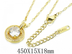 HY Wholesale Stainless Steel 316L CZ Necklaces-HY19N0192PC