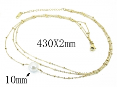 HY Wholesale Stainless Steel 316L Jewelry Necklaces-HY80N0407OE
