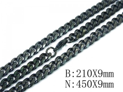 HY Wholesale Black Necklaces Bracelets Sets-HY40S0398IHC