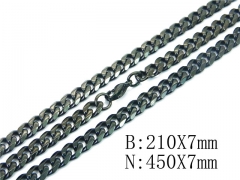 HY Wholesale Black Necklaces Bracelets Sets-HY40S0382HOX