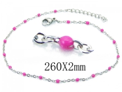 HY Wholesale stainless steel Anklet Jewelry-HY70B0631IW