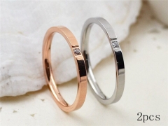 HY Wholesale 316L Stainless Steel Fashion Rings-HY0033R063