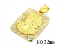 HY Wholesale 316L Stainless Steel CZ Pendant-HY15P0373HML