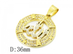 HY Wholesale 316L Stainless Steel CZ Pendant-HY15P0387HLP