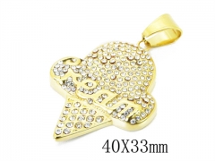 HY Wholesale 316L Stainless Steel CZ Pendant-HY15P0374HOO