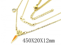 HY Wholesale Stainless Steel 316L Jewelry Necklaces-HY25N0112HKL