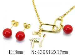 HY Wholesale 316L Stainless Steel Christmas Jewelry Set-HY21S0234HMB