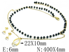 HY Wholesale 316L Stainless Steel CZ jewelry Set-HY26S0084HZL