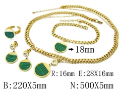 HY Wholesale 316L Stainless Steel Jewelry Set-HY49S0004JFF