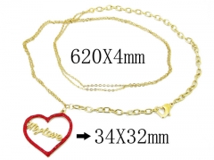 HY Wholesale Stainless Steel 316L Jewelry Necklaces-HY92N0334HJX
