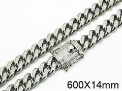 HY Wholesale Stainless Steel 316L CZ Curb Chains-HY18N0146IJOD