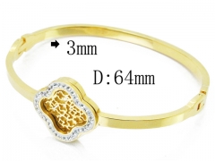 HY Wholesale Stainless Steel 316L CZ Bangle-HY64B1481HMA