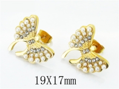 HY Stainless Steel Pearl Earrings-HY64E0445HHS