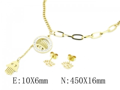 HY Wholesale 316L Stainless Steel CZ Jewelry Set-HY49S0027HJR