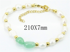 HY Wholesale 316L Stainless Steel Bracelets (Pearl)-HY85B0302HIY