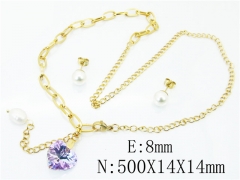 HY Stainless Steel jewelry Pearl Set-HY85S0332PG