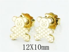 HY Wholesale Stainless Steel Bear Earrings-HY90E0312HHD