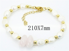 HY Wholesale 316L Stainless Steel Bracelets (Pearl)-HY85B0300HIQ