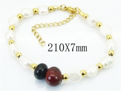 HY Wholesale 316L Stainless Steel Bracelets (Pearl)-HY85B0304HIR