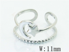 HY Wholesale Stainless Steel 316L Open Rings-HY20R0202NW