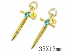 HY Wholesale 316L Stainless Steel Drops Earrings-HY64E0436HJF