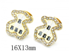 HY Wholesale Stainless Steel Bear Earrings-HY64E0431HHG