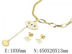 HY Wholesale 316L Stainless Steel CZ Jewelry Set-HY49S0026HJX