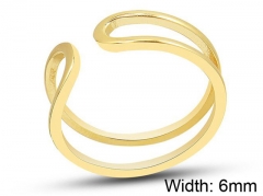 HY Wholesale 316L Stainless Steel Open Rings-HY0039R026