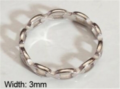 HY Wholesale 316L Stainless Steel Hollow Rings-HY0037R100