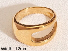HY Wholesale 316L Stainless Steel Hollow Rings-HY0037R086