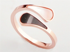 HY Wholesale 316L Stainless Steel Open Rings-HY0038R096
