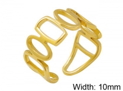 HY Wholesale 316L Stainless Steel Open Rings-HY0039R072