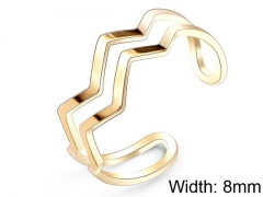 HY Wholesale 316L Stainless Steel Open Rings-HY0039R110