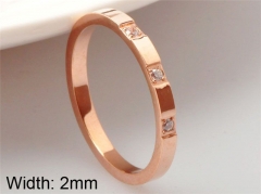 HY Wholesale 316L Stainless Steel CZ Rings-HY0038R113
