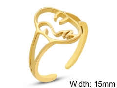 HY Wholesale 316L Stainless Steel Open Rings-HY0039R069
