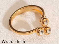 HY Wholesale 316L Stainless Steel CZ Rings-HY0037R085