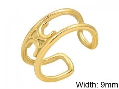 HY Wholesale 316L Stainless Steel Open Rings-HY0039R043