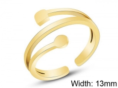 HY Wholesale 316L Stainless Steel Open Rings-HY0039R054