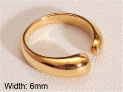 HY Wholesale 316L Stainless Steel Open Rings-HY0037R117