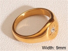 HY Wholesale 316L Stainless Steel CZ Rings-HY0037R041