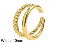 HY Wholesale 316L Stainless Steel Open Rings-HY0039R134